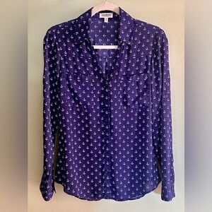 Express navy Portofino shirt. Size small. See photos for lengths.